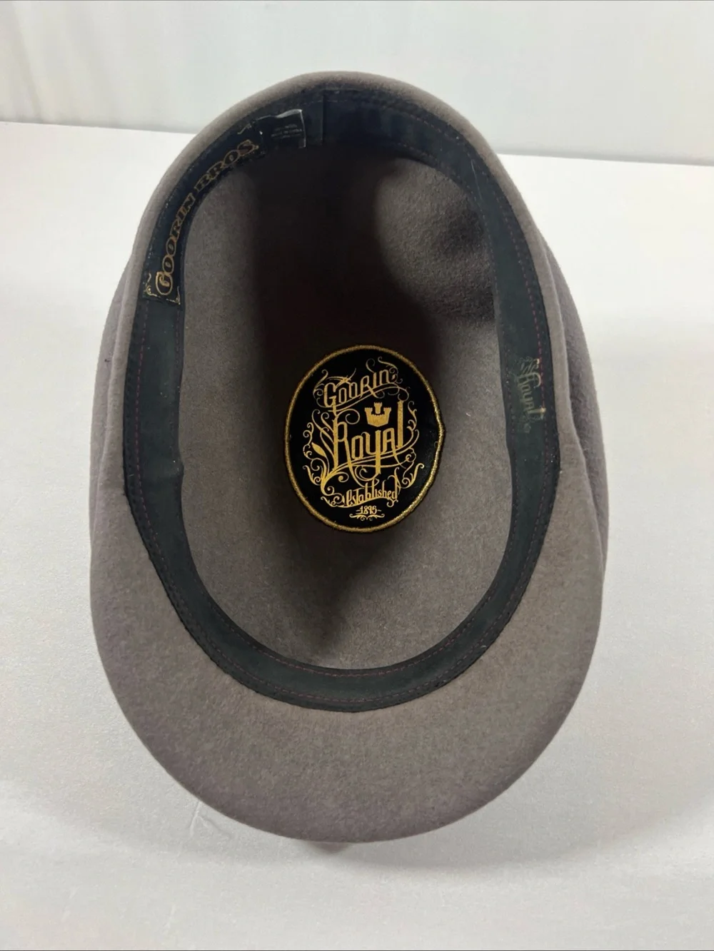 Goorin Bros Royal Flat Cap Men’s Gray 100% Wool Ivy Cabbie Driving Hat Size